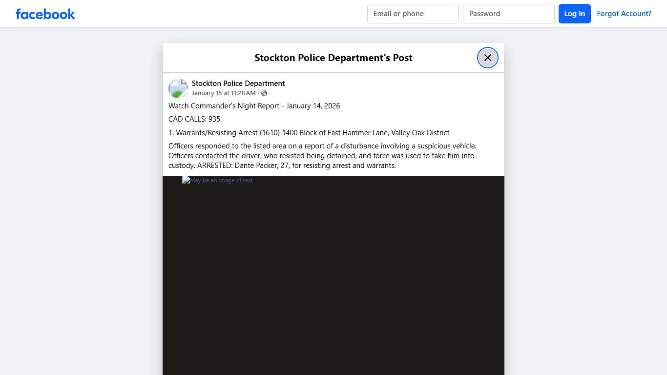 Watch Commander's Night... - Stockton Police Department Facebook